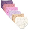 Hanes Women’s Underwear Briefs Pack, 6-Pack, Cotton Brief Panties for Women, Moisture-Wicking (Plus Size)(Solid/Print Mix)