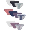 Hanes Women’s Underwear Pack, 10-Pack, Full-Coverage Cotton Blend Panties, Moisture-Wicking Underwear for Women(Assorted Solids/Prints/Heathers (Bikini))