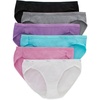Hanes women’s Hi-Cut Panties Pack, Lightweight Cotton Hi-Cuts, 6-Pack (Retired, Colors May Vary)(Assorted Solids/Prints/Heathers (Bikini))