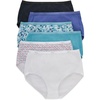 Hanes women’s Hi-Cut Panties Pack, Lightweight Cotton Hi-Cuts, 6-Pack (Retired, Colors May Vary)(Assorted Solids/Prints/Heathers (Brief))