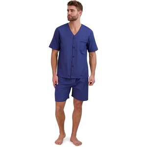 Hanes Men’s Hanes Short Sleeve Pj Set(Navy Heather)