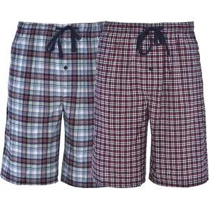 Hanes Men’s Woven Shorts(Red Navy Plaid)
