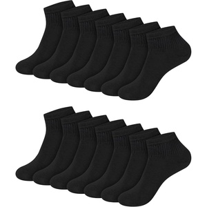 Hanes Women’s Crew, Ankle, and No-Show Moisture-Wicking Cushioned Athletic Socks (14 Pack)(Black)
