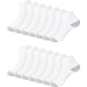 Hanes Women’s Crew, Ankle, and No-Show Moisture-Wicking Cushioned Athletic Socks (14 Pack)(White)