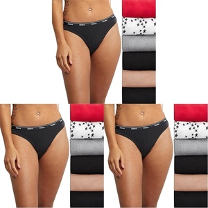 Hanes Women’s Originals Thong Panties, Breathable Stretch Cotton Underwear, Assorted, 6-pack(Basic Color Mix)