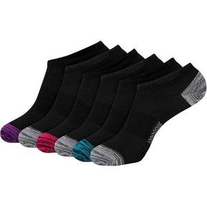 Hanes Women’s Socks, Lightweight Breathable Socks, No Show and Super No Show, 6-Pack(Black/Grey)