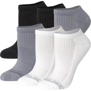 Hanes Women’s Socks Pack, Supersoft Mid Crew and No-show Socks for Women, 6 Pack(White/Black/Gray)