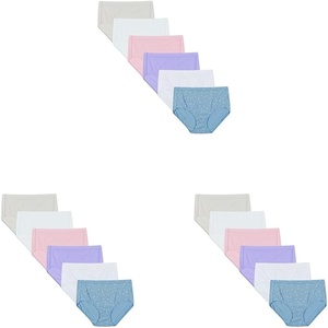 Hanes Women’s Underwear Briefs Pack, 6-Pack, Pure Comfort Organic Cotton Brief Panties for Women, Full Coverage(Solid/Print Mix)