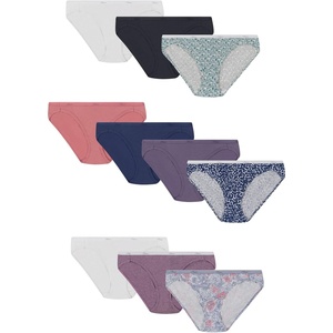 Hanes Women’s Underwear Pack, 10-Pack, Full-Coverage Cotton Blend Panties, Moisture-Wicking Underwear for Women(Assorted Solids/Prints/Heathers (Bikini))