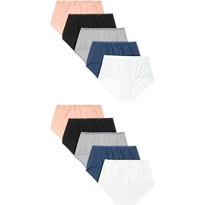 Hanes Women’s Underwear Pack, 10-Pack, Full-Coverage Cotton Blend Panties, Moisture-Wicking Underwear for Women(Pink/Black/Grey Heather/Navy/Tea Floral/White (Brief))
