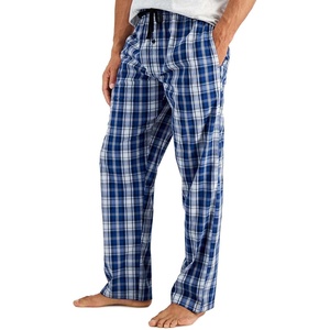 Hanes mens Woven Pajama Pant(Blue Plaid)