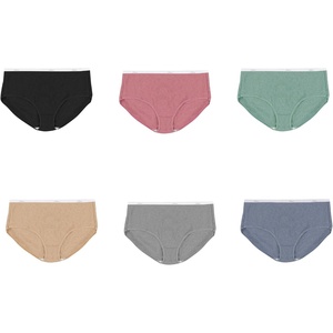 Hanes women’s Hi-Cut Panties Pack, Lightweight Cotton Hi-Cuts, 6-Pack (Retired, Colors May Vary)(Assorted Ribbed Heathers (Brief))