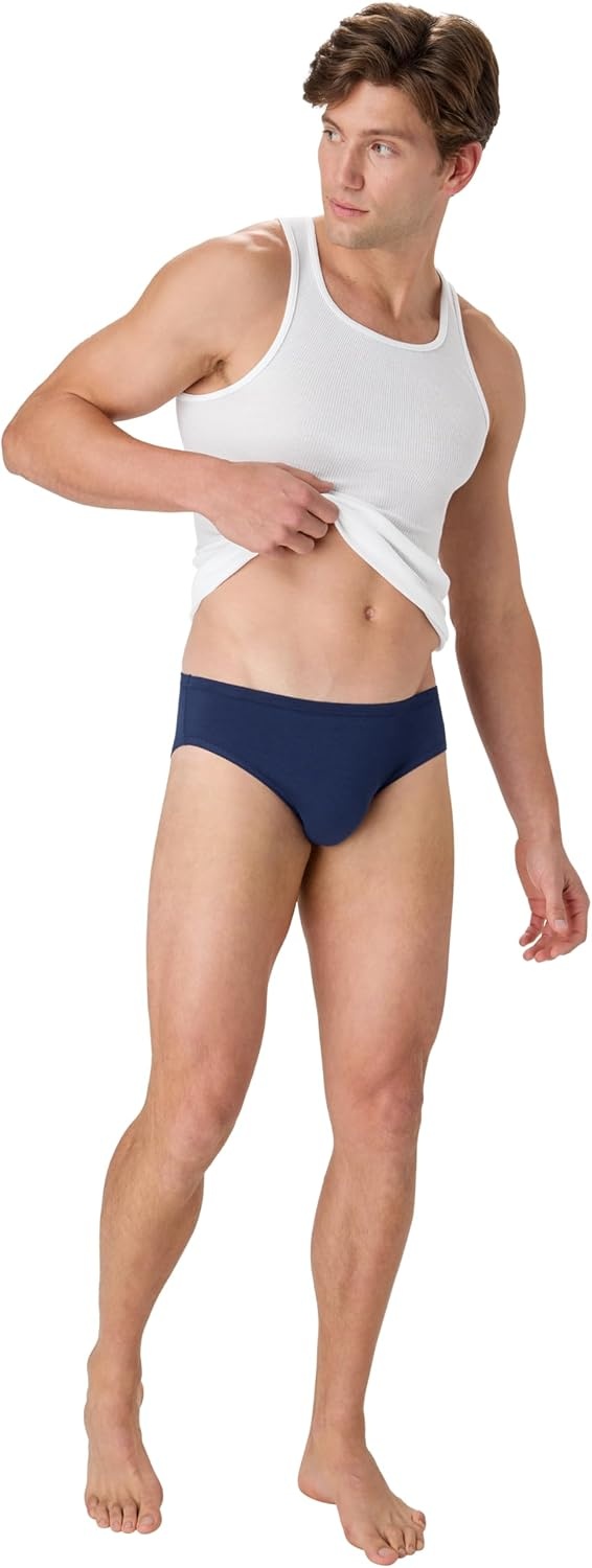 image:imageHanes Mens Bikini Underwear Pack 6Pack Sexy Mens Underwear UltraSoft Stretch Cotton Bikini Briefs WickingIndigo Turquoise Grey Violet Sage