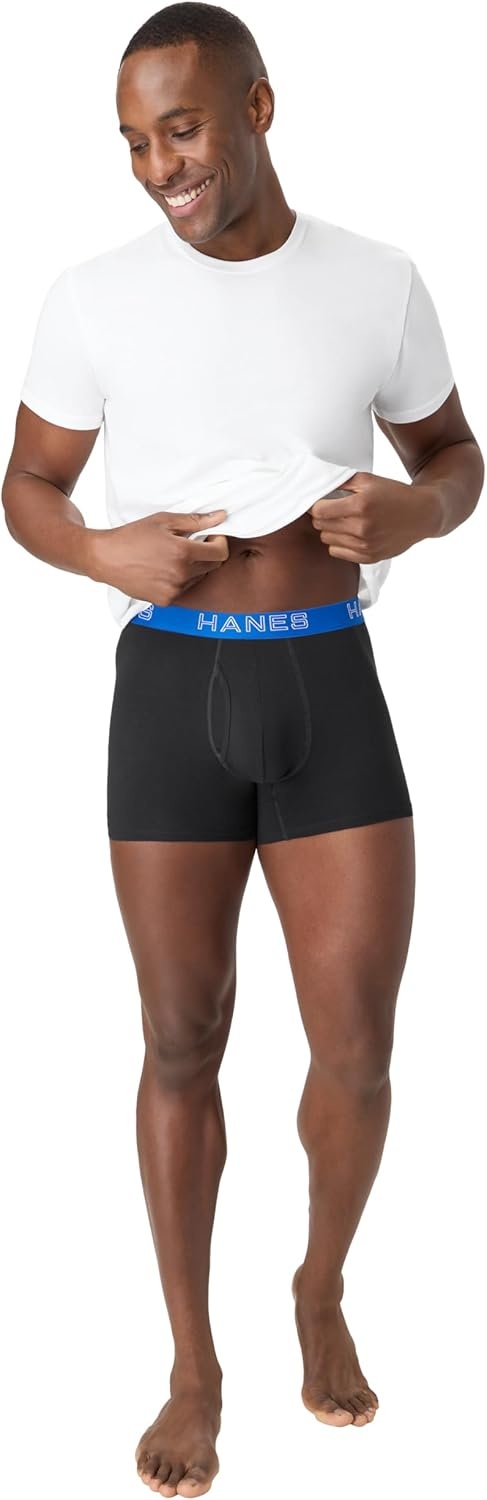 image:imageHanes Mens Boxer Brief Underwear Pack Stretch Cotton Boxer Briefs for Men Moisturewicking 6packBlack