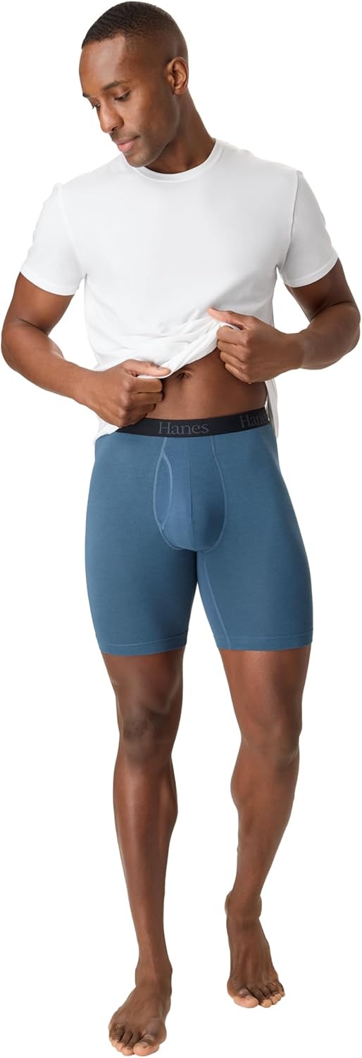 image:imageHanes Mens Total Support Pouch Mens Boxer Brief Underwear Antichafing Moisturewicking Odor Control 3packBlackDark Grey