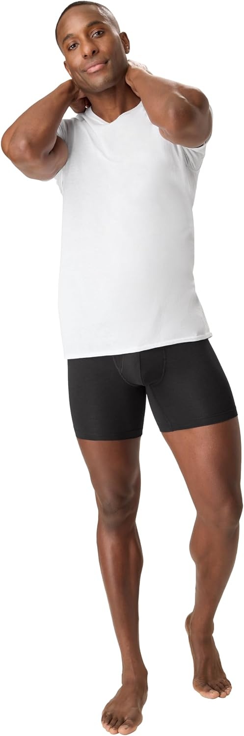 image:imageHanes Mens Total Support Pouch Mens Boxer Brief Underwear Antichafing Moisturewicking Odor Control 3packBlackDark GreyLight Grey
