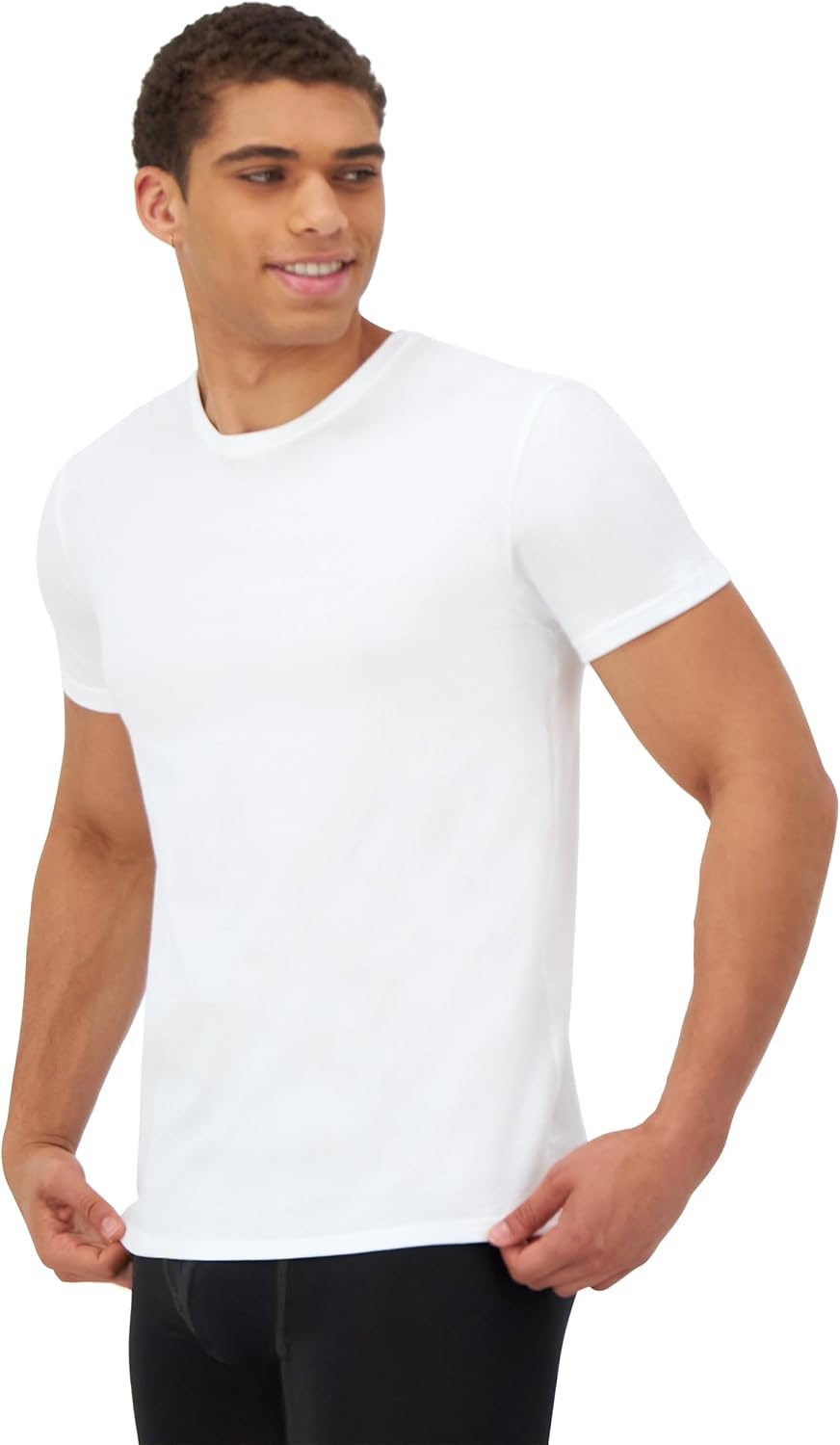 image:imageHanes Mens Ultimate Comfort Fit Cotton Stretch Crewneck Undershirts MultipackWhite