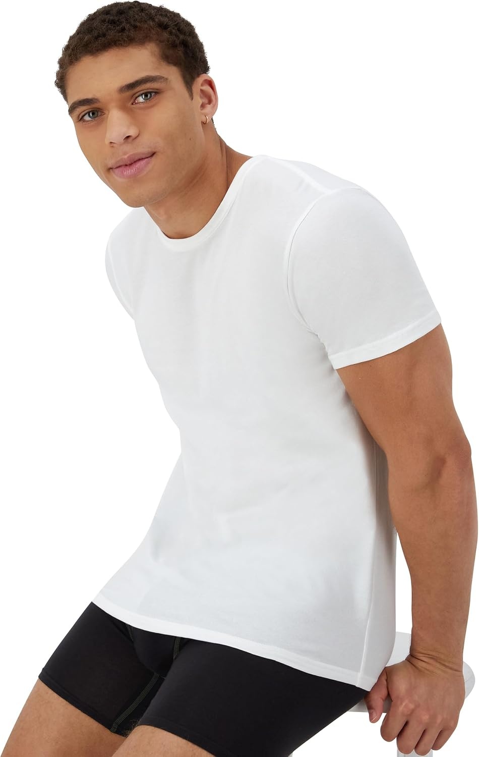 image:imageHanes Mens Ultimate Comfort Fit Cotton Stretch Crewneck Undershirts MultipackWhite