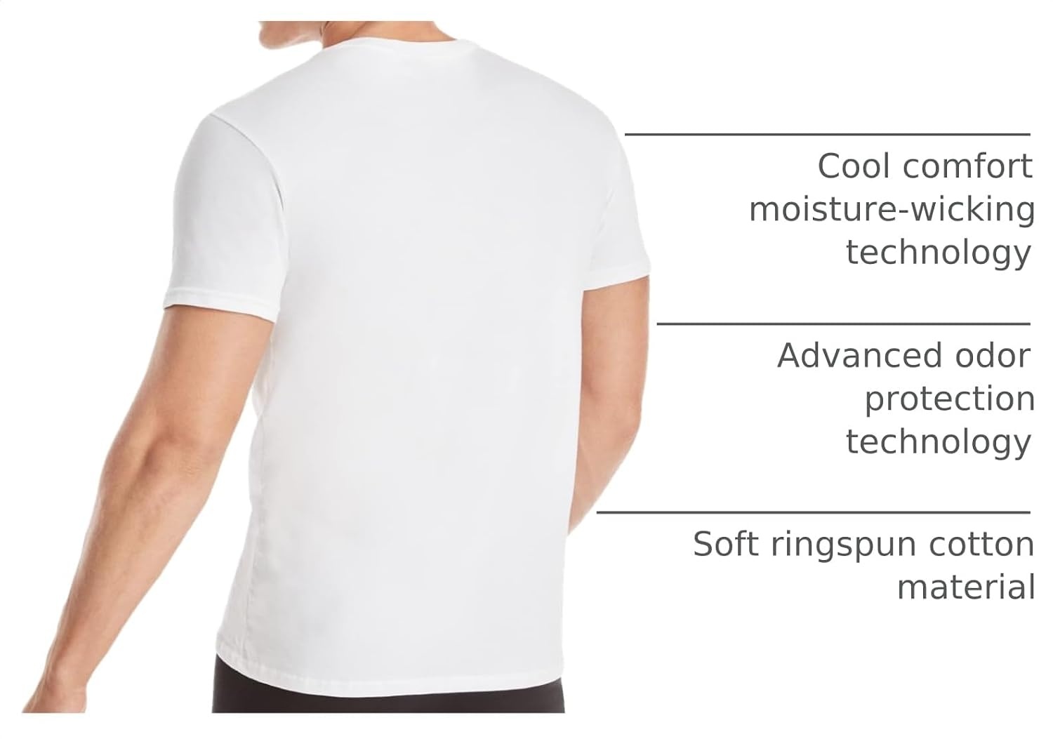 image:imageHanes Mens Ultimate Comfort Fit Cotton Stretch Crewneck Undershirts MultipackWhite
