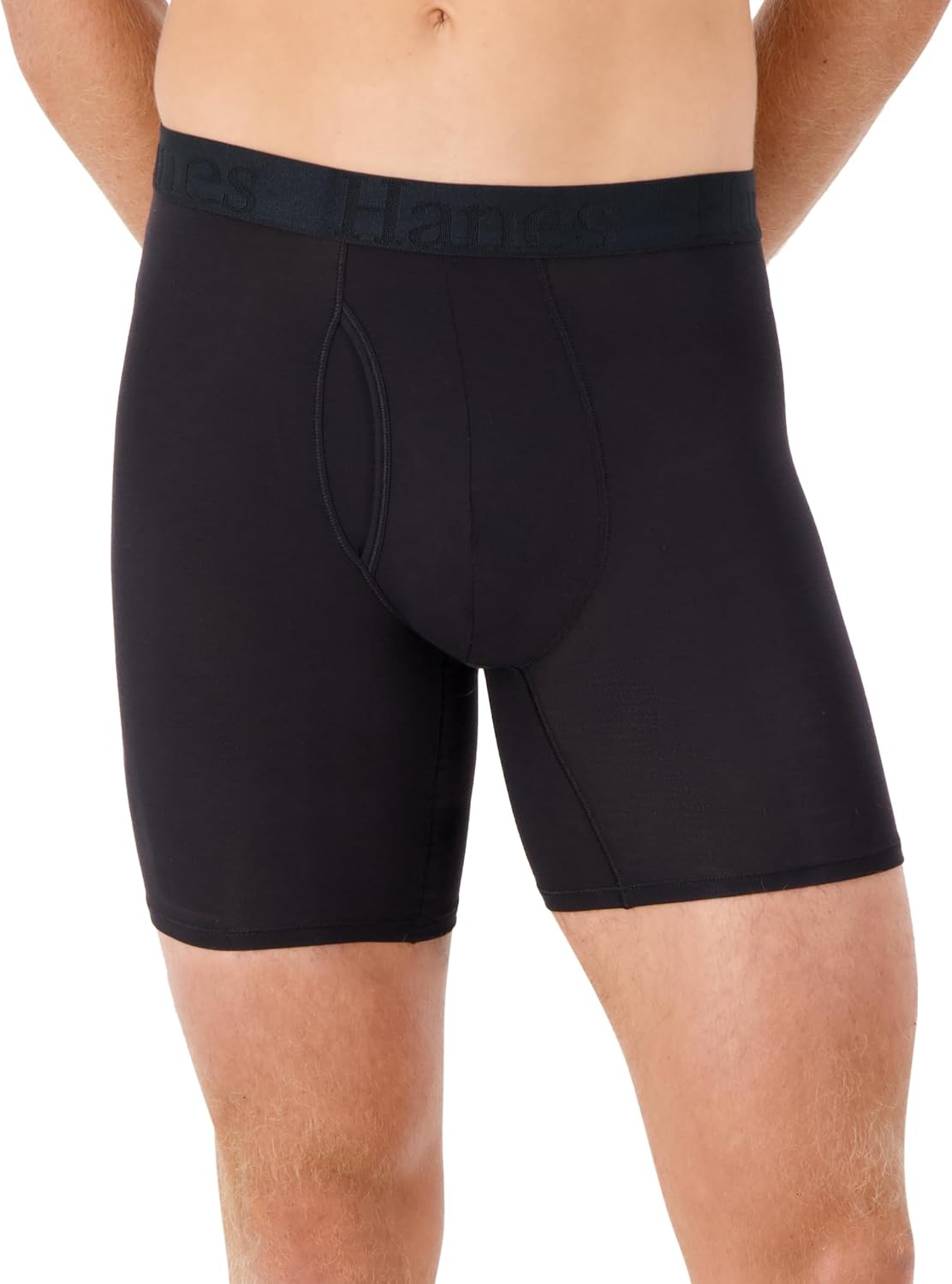 image:imageHanes Mens Underwear SuperSoft Viscose from Bamboo 3Pack Sexy Mens Underwear Short or Regular Leg Boxer BriefsBlack