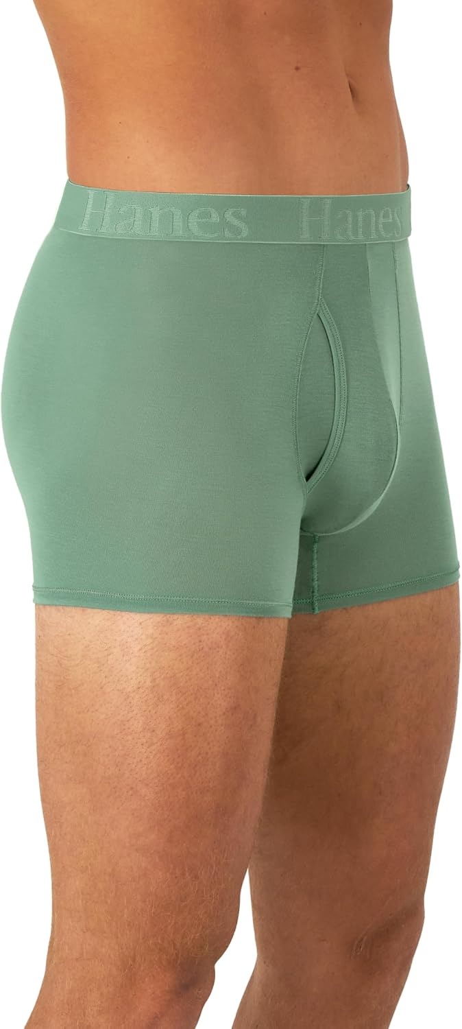image:imageHanes Mens Underwear SuperSoft Viscose from Bamboo 3Pack Sexy Mens Underwear Short or Regular Leg Boxer BriefsBlackGreenBlue