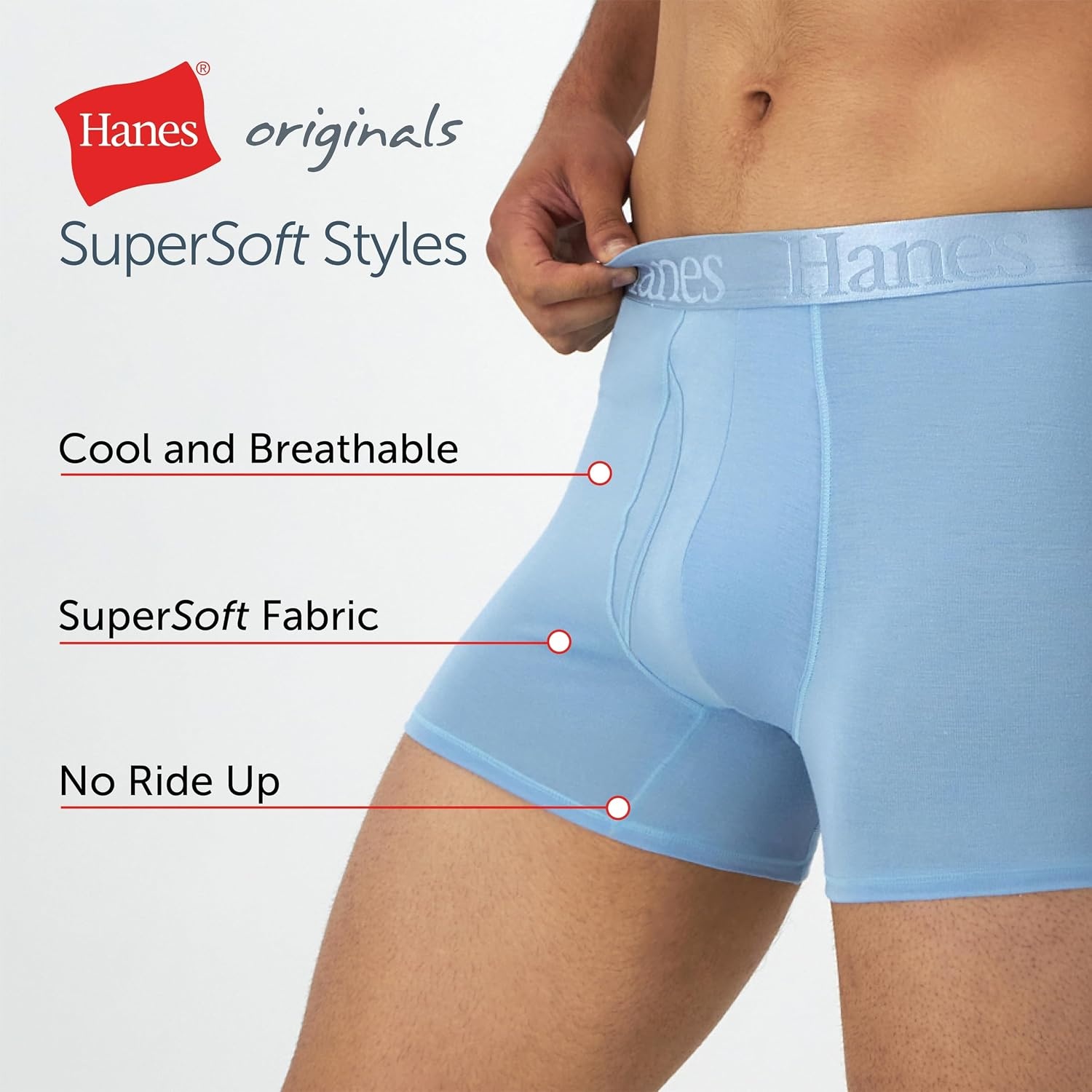 image:imageHanes Mens Underwear SuperSoft Viscose from Bamboo 3Pack Sexy Mens Underwear Short or Regular Leg Boxer BriefsBlackGreenBlue