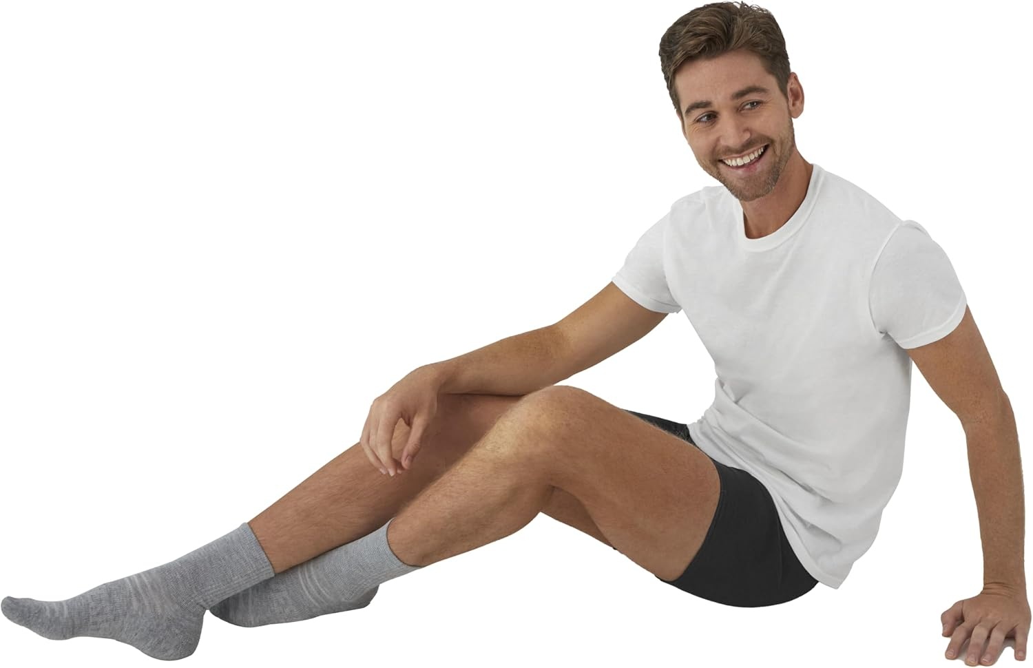 image:imageHanes mens Underwear Boxer Briefs Pack Cool amp Breathable Cotton Moisturewicking Underwear for Men No Ride UpBlackGrey Heather 12 Pack