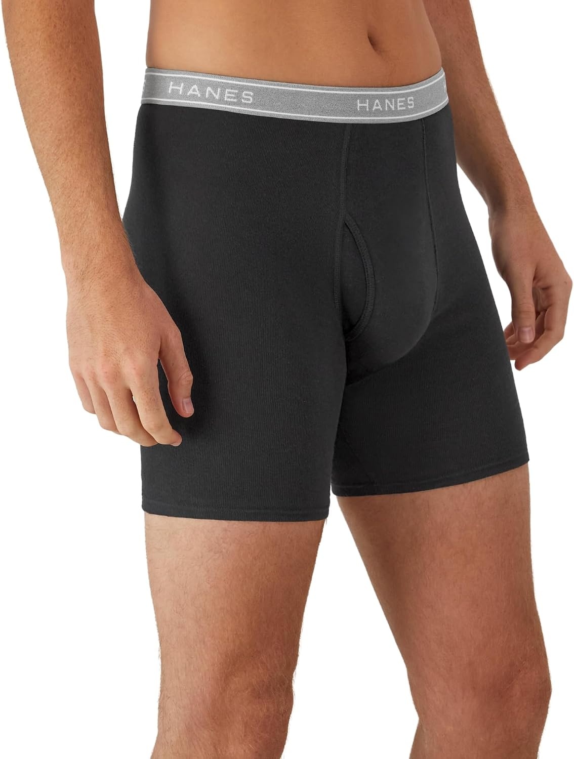image:imageHanes mens Underwear Boxer Briefs Pack Cool amp Breathable Cotton Moisturewicking Underwear for Men No Ride UpBlueGreenRed 6 Pack