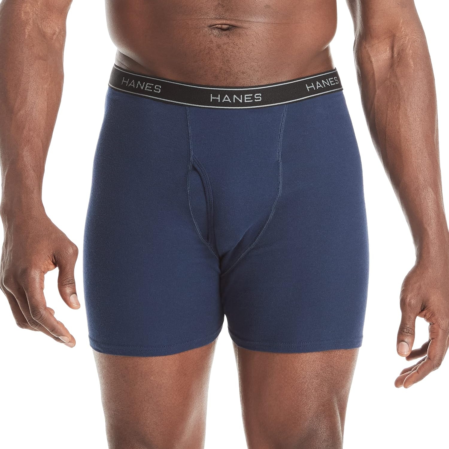 image:imageHanes mens Underwear Boxer Briefs Pack Cool amp Breathable Cotton Moisturewicking Underwear for Men No Ride UpRedBlue 6 Pack