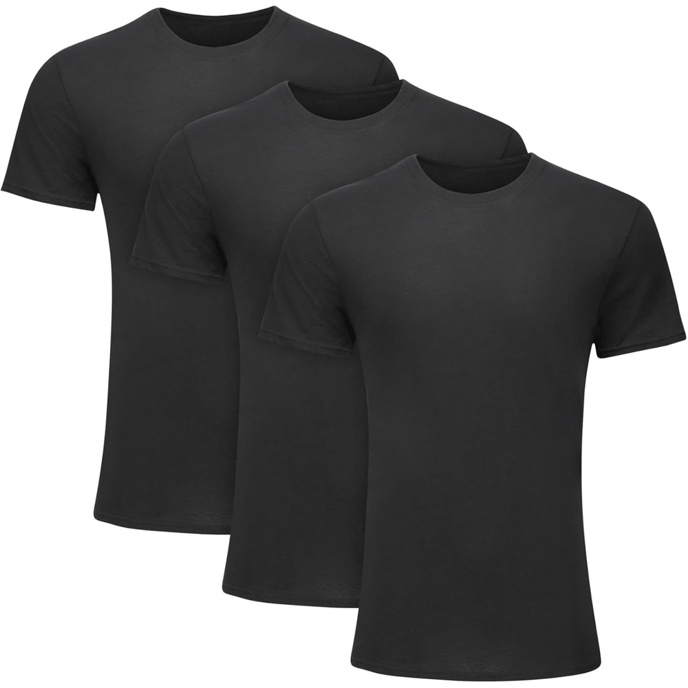 image:imageHanes Mens Ultimate Comfort Fit Cotton Stretch Crewneck Undershirts MultipackBlack