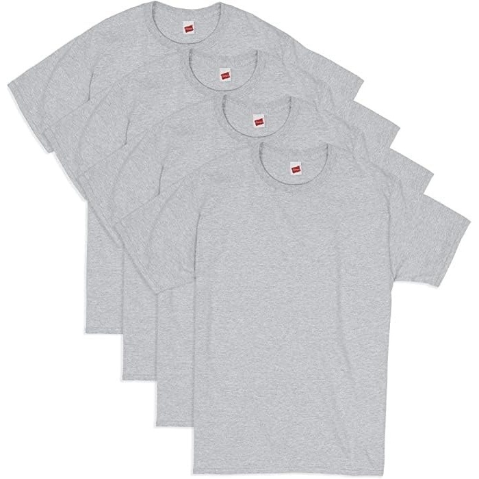 image:imageHanes Mens Ultimate Undershirt ComfortBlend Slim Fit Tees for Men MoistureWicking4 Pack Grey