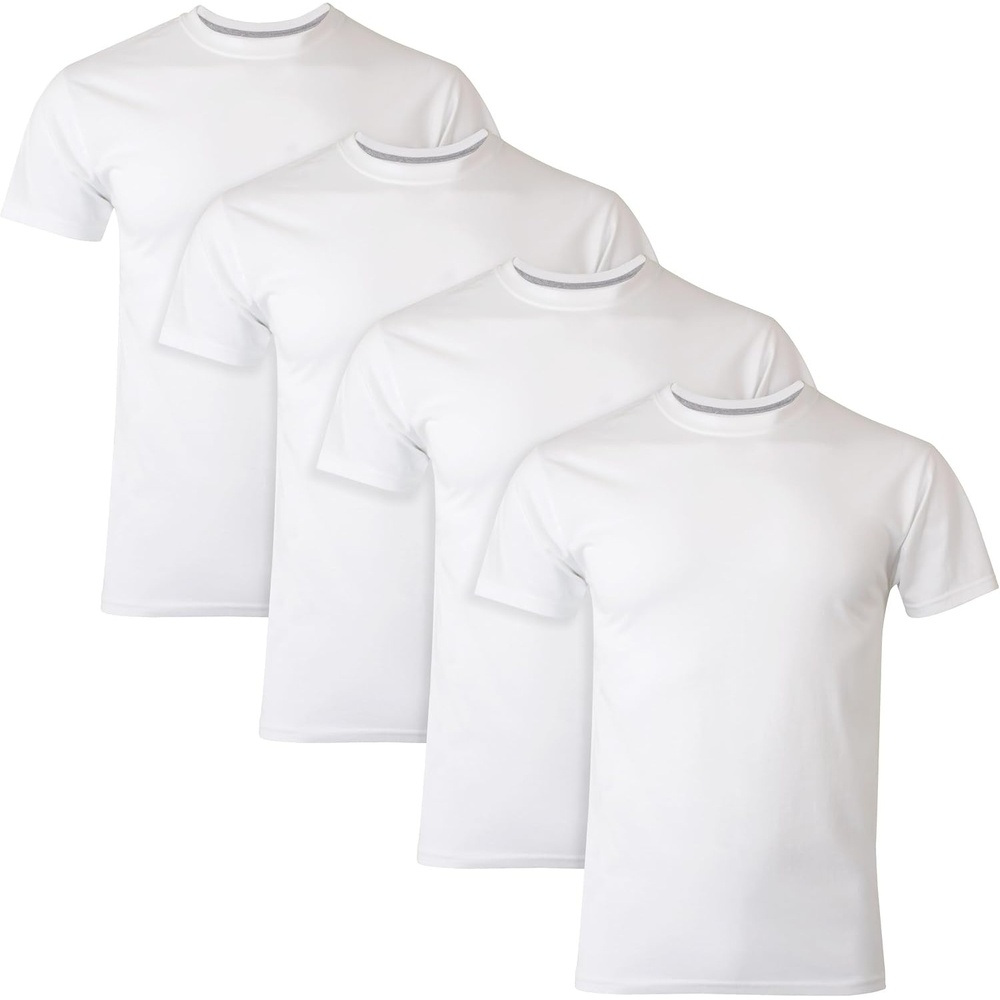 image:imageHanes Mens Ultimate Undershirt ComfortBlend Slim Fit Tees for Men MoistureWickingWhite