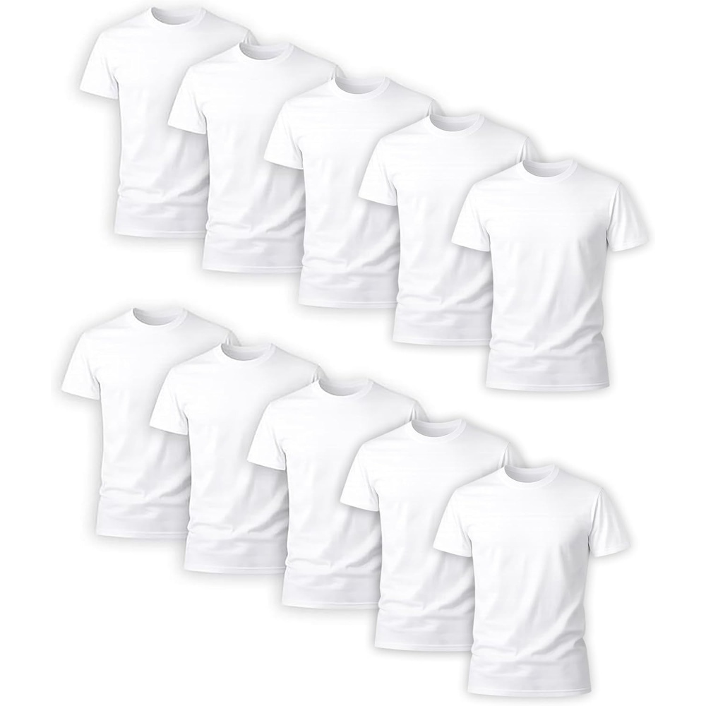 image:imageHanes Mens Undershirt Packs StayTucked Soft Cotton Undershirts Best Undershirts for Men WhiteBlackAsstd MultipacksWhite  10 Pack