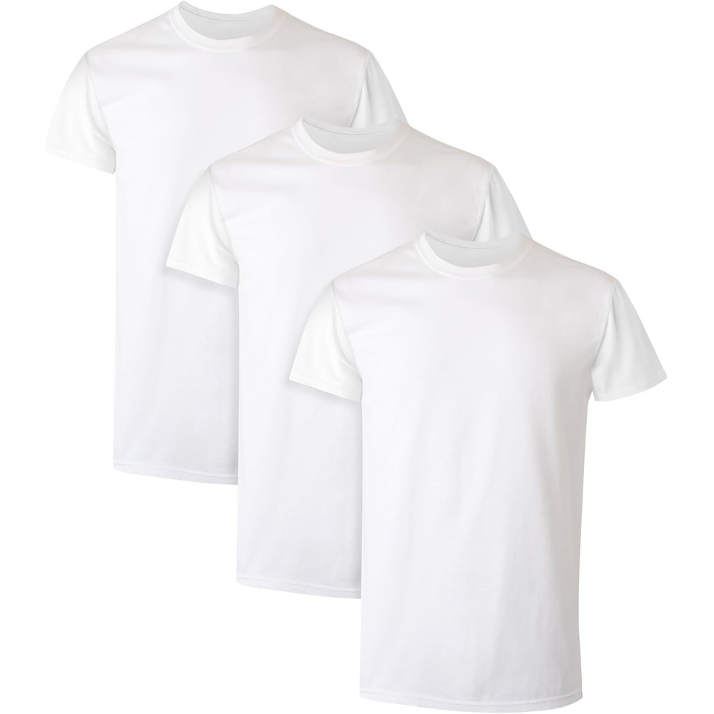 image:imageHanes Mens Undershirt Packs StayTucked Soft Cotton Undershirts Best Undershirts for Men WhiteBlackAsstd MultipacksWhite  3 Pack