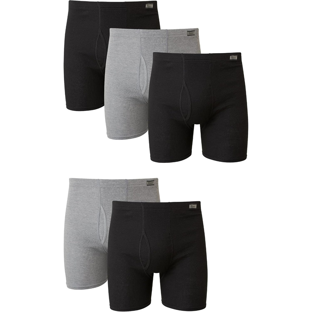 image:imageHanes Mens Underwear Boxer Briefs Pack Moisturewicking Underwear for Men Breathable Cool amp Breathable CottonAssorted