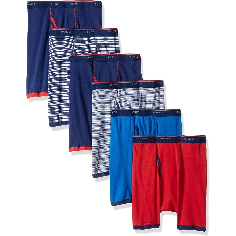 image:imageHanes Mens Underwear Boxers Pack Cool amp Breathable Cotton Underwear MoistureWicking Boxers for MenAssorted Stripe
