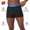 Hanes Men’s Boxer Brief Underwear Pack, Stretch Cotton Boxer Briefs for Men, Moisture-wicking, 6-pack(Black)