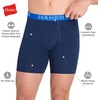 Hanes Men’s Boxer Brief Underwear Pack, Stretch Cotton Boxer Briefs for Men, Moisture-wicking, 6-pack(Navy  Grey)