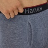 Hanes Men’s Total Support Pouch Men’s Boxer Brief Underwear, Anti-chafing, Moisture-wicking Odor Control, 3-pack(Grey/Black)