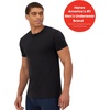 Hanes Men’s Ultimate Undershirt ComfortBlend Slim Fit Tees for Men, Moisture-Wicking(Black – 4 Pack)