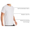 Hanes Men’s Ultimate Undershirt ComfortBlend Slim Fit Tees for Men, Moisture-Wicking(White – 4 Pack)