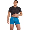 Hanes Men’s Underwear Boxer Briefs Pack, 3-Pack, Total Support Pouch, Long or Short-Leg Boxer Briefs(Awesome Blue/Palatinate Blue/Black)