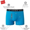 Hanes Men’s Underwear Boxer Briefs Pack, 3-Pack, Total Support Pouch, Long or Short-Leg Boxer Briefs(Black/Tie Dye/Blue)
