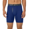 Hanes Men’s Underwear Boxer Briefs Pack, 3-Pack, Total Support Pouch, Long or Short-Leg Boxer Briefs(Blue/Grey/Black)