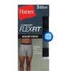Hanes Men’s Underwear Boxer Briefs or Long-Leg Boxer Briefs Pack, 3 Pack, No-Ride-Up, Stretch-Cotton Men Clothing(Black  Dark Grey  Light Grey – Long Leg Briefs)