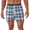 Hanes Men’s Underwear Boxers Pack, Cool & Breathable Cotton Underwear, Moisture-Wicking Boxers for Men(Blue Plaid – 6 Pack)