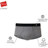 Hanes Men’s Underwear Briefs Ultimate Comfortsoft Moisture-Wicking Tagless Cooling Multipack(Gray/Black)