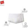 Hanes Men’s Underwear Briefs Ultimate Comfortsoft Moisture-Wicking Tagless Cooling Multipack(White)