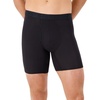 Hanes Men’s Underwear, SuperSoft Viscose from Bamboo, 3-Pack, Sexy Men’s Underwear, Short or Regular- Leg Boxer Briefs(Black)