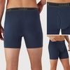 Hanes mens Underwear Boxer Briefs Pack, Cool & Breathable Cotton Moisture-wicking Underwear for Men, No Ride Up(Heather Blue/Red/Black – 6 Pack)
